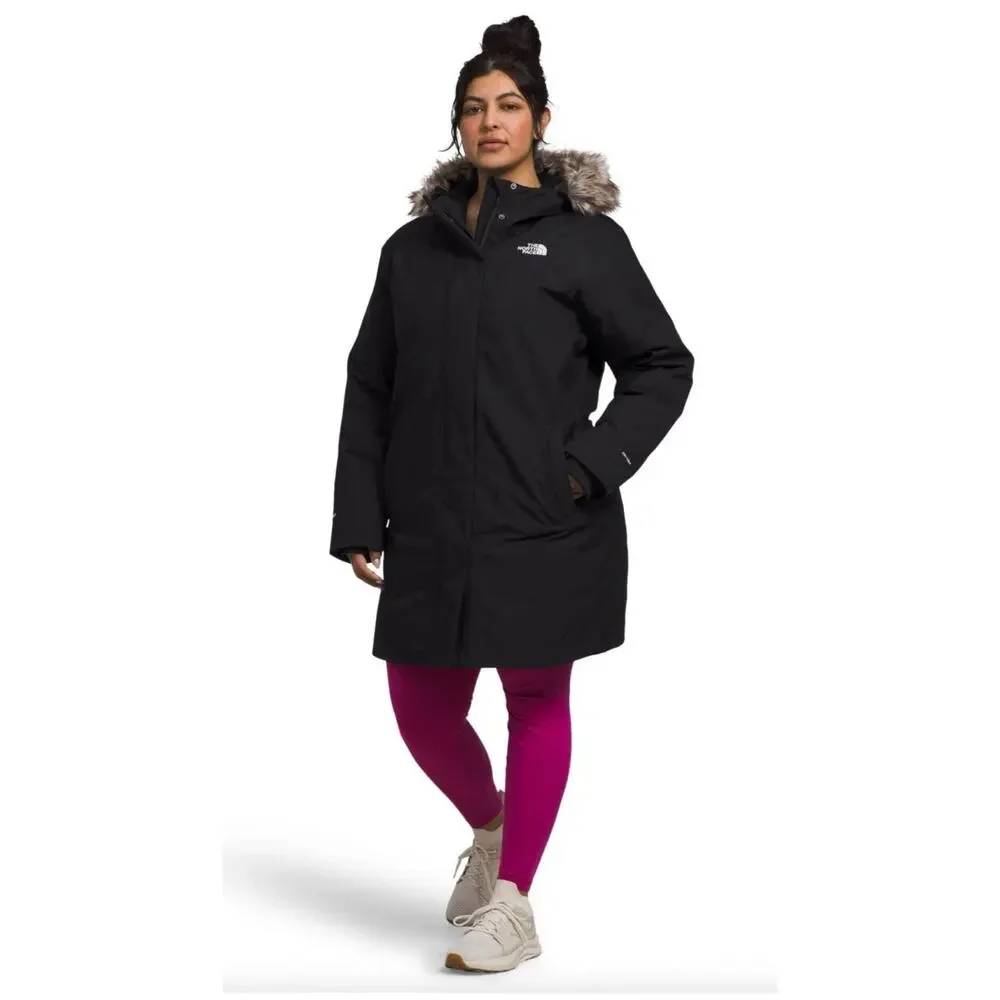The North Face Women's Arctic Parka Coat 600 Down Fill Black 3X Fur Hood $350 - Picture 12 of 16